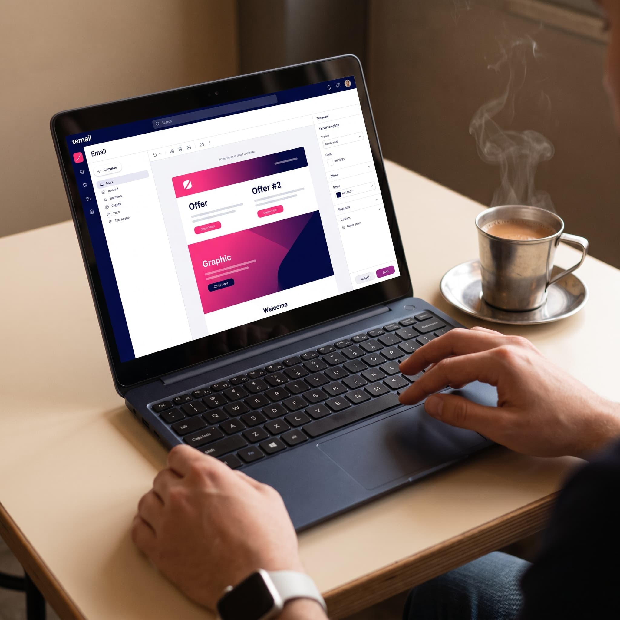 Email campaign in the Perkzio merchant portal