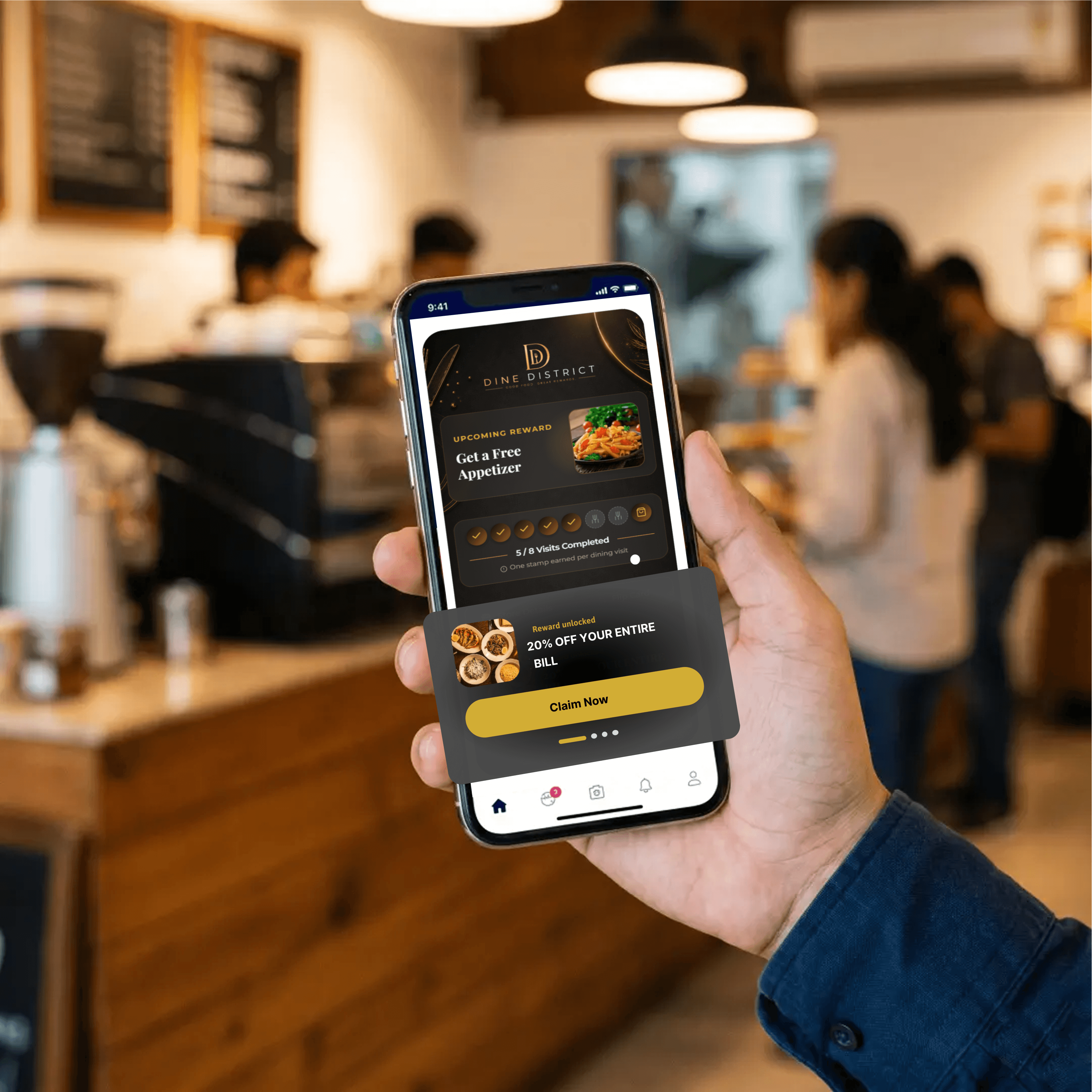 In-app offer on the Perkzio customer loyalty card